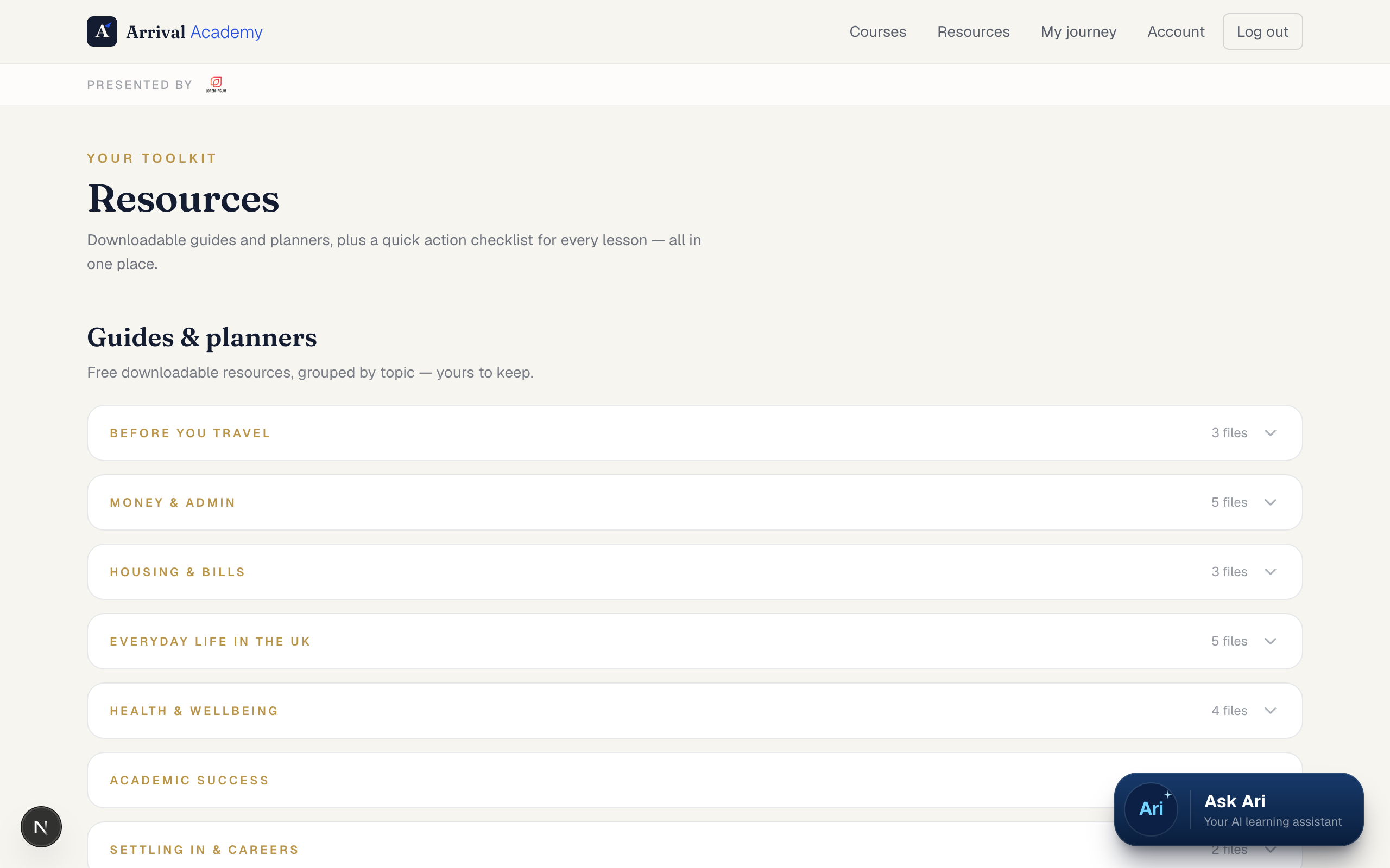 The downloadable guides and planners library